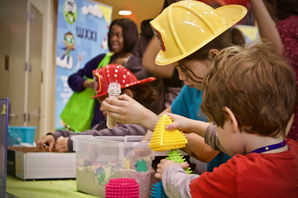 Children playing with toys