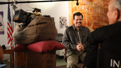 Broadway and film actor John Leguizamo on camera