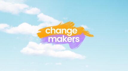 Changemakers on a sky background