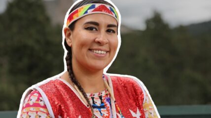 Young women in native dress