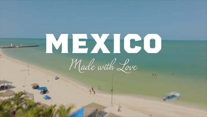 Beach front with copy in white that reads MEXICO Made with Love