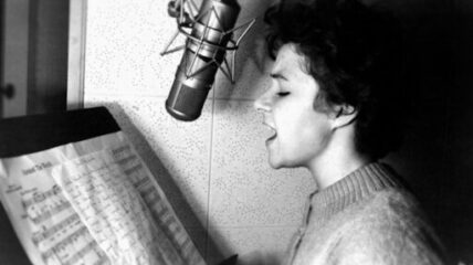 Brenda Lee singing in studio